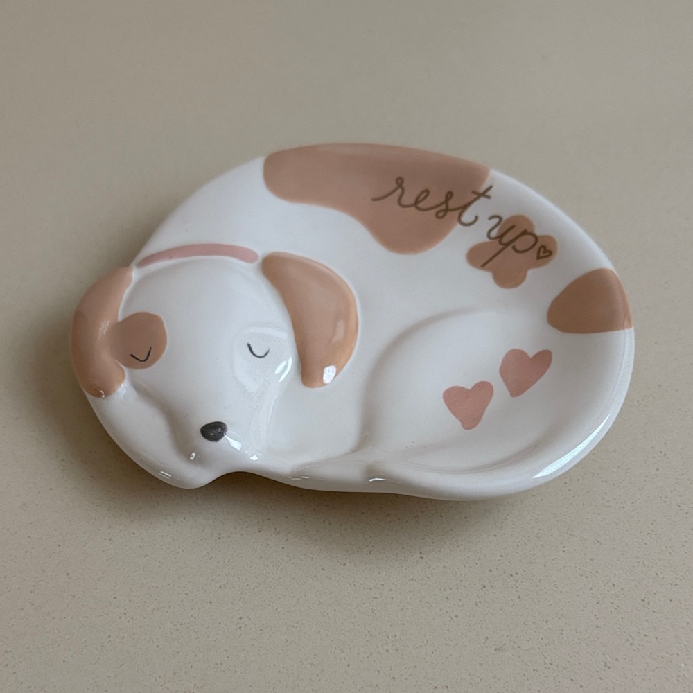Dog Shaped Spoon Rest or Trinket Dish